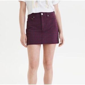 AEO American Eagle Outfitters Plaid Hi-Rise Mini Skirt Sz 6